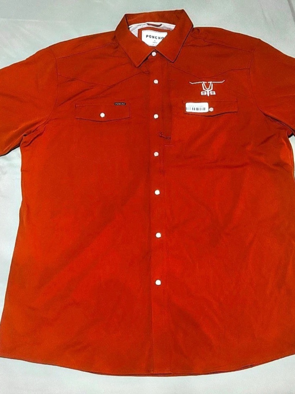 Poncho Short Sleeve Button Down Brown XL NWT